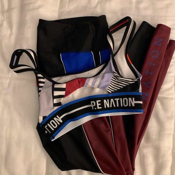 PE NATION Limits Legging Black/maroon - Picture 6 of 6